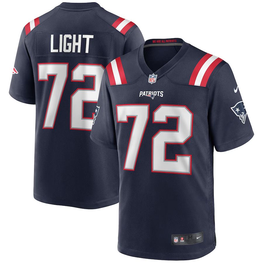 Men New England Patriots #72 Matt Light Nike Navy Game Retired Player NFL Jersey